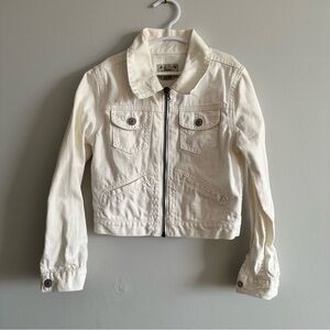 RALPH LAUREN Girls DENIM JACKET WHITE Size 6x